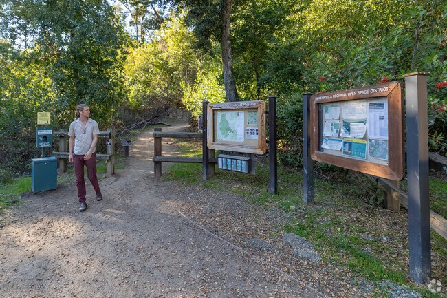 Scenic trails at Pulgas Ridge offer sweeping views of the Peninsula's rolling hills.