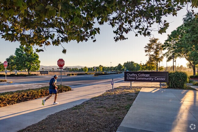 Take an evening run on the paths near Chaffey College Chino Community Center in College Park.