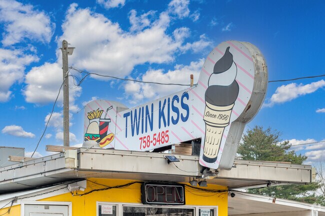 Twin Kiss Drive-In offers fresh food and ice cream in the warmer months.