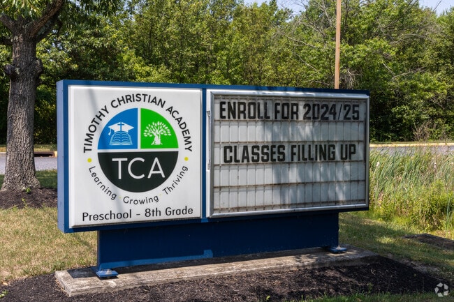 Timothy Christian Academy has a 10-1 student-teacher ratio.