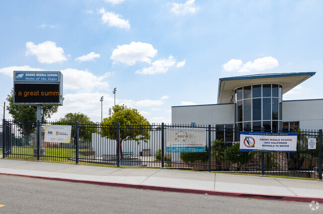 Students in Redondo Beach, CA can attend Adams Middle School.
