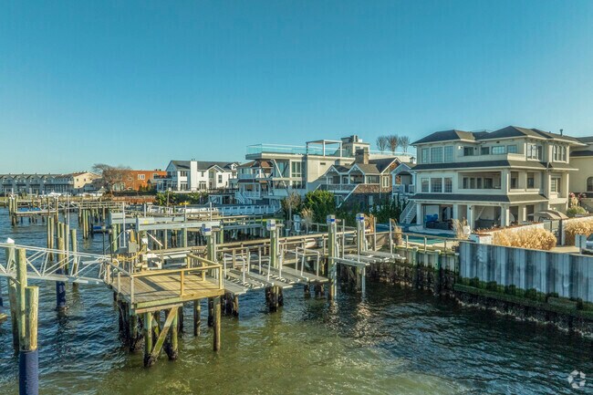 Waterfront homes can be found along the Atlantic Ocean or the bay in Long Beach.