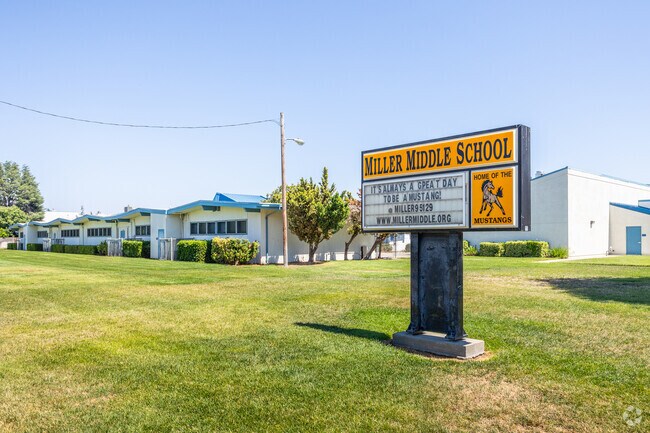 Joaquin Miller Middle School signage displays school signage and updates.