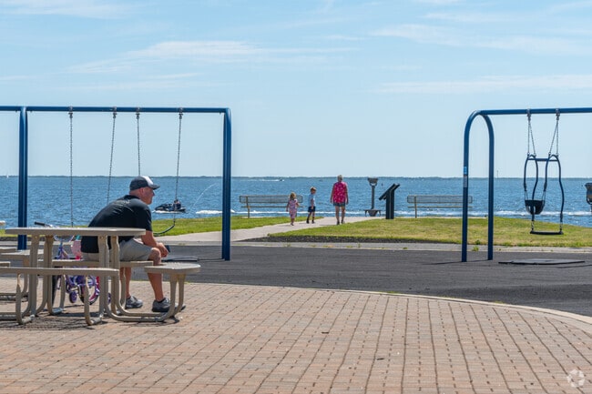 Forked River Beach Bay Front Park provides an amazing and scenic view of the lake.