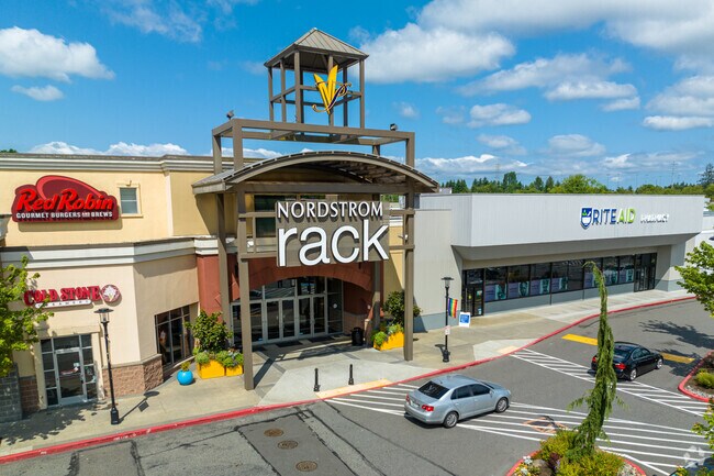 Big box stores at the Marketplace at Factoria.