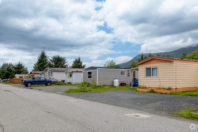 Manufactured homes are common in Lemon Creek, especially closer to the industrial areas.