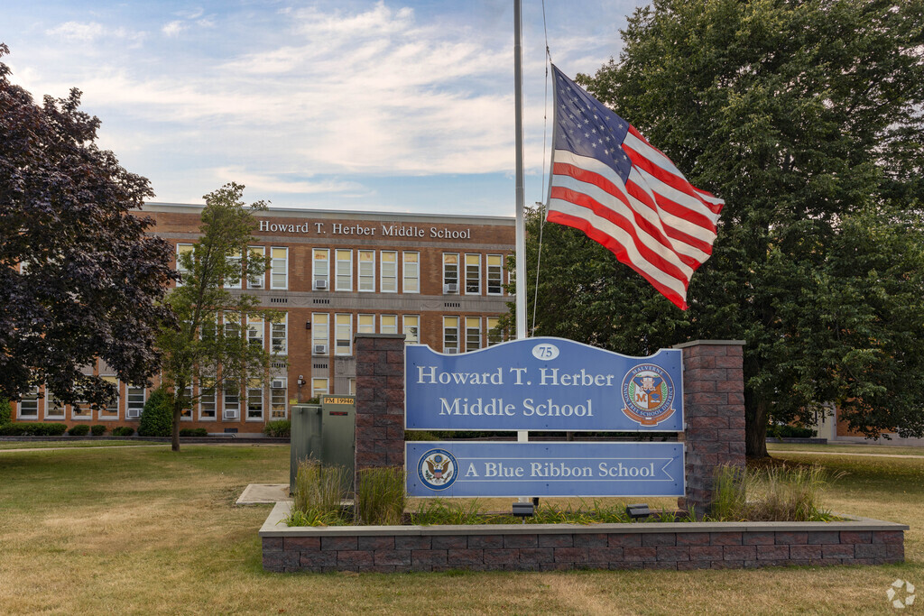 The Howard T Herber Middle School in Malverne, NY has approximately 425 students.