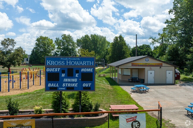 Cole Manor Elementary has a scoreboard and snack stand.