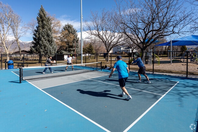 Enjoy a pickleball game at Bonneville Park, located near the Northridge neighborhood.