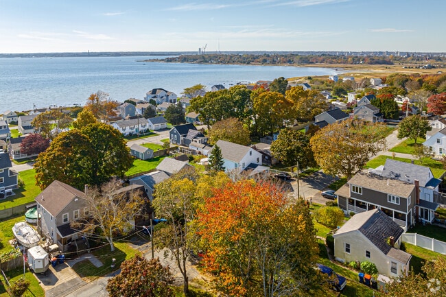 Many Pope Beach homes sit steps from the sandy shores of Buzzards Bay.