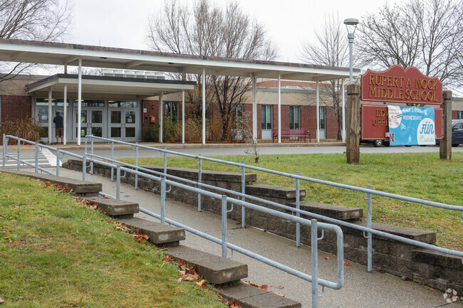 Rupert A Nock Middle School serves students from grades 6-8.
