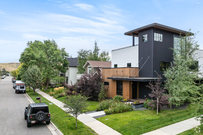 There are a number of modern style homes being built in the Northeast neighborhood.