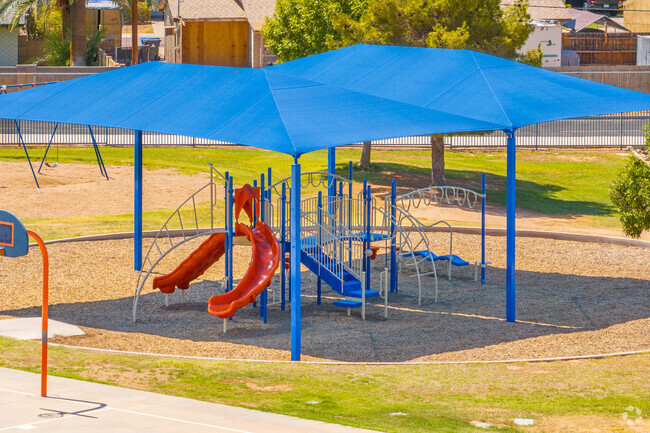 Many students learn important skills while playing of the playground at Orangewood School.