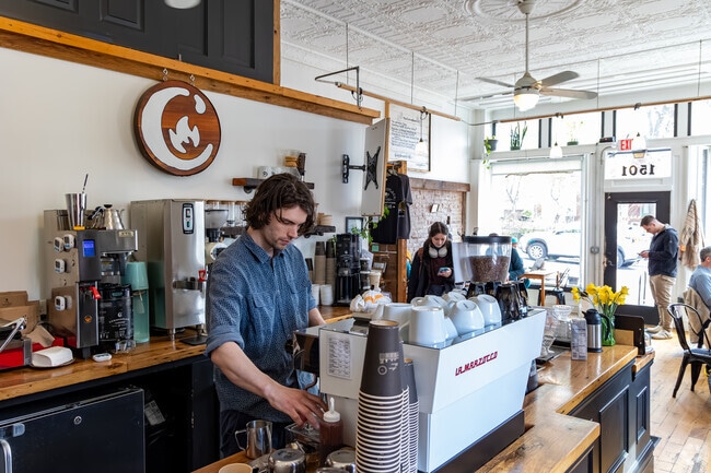 Sit and relax at Commonplace Coffee across Brighton Road from Manchester.