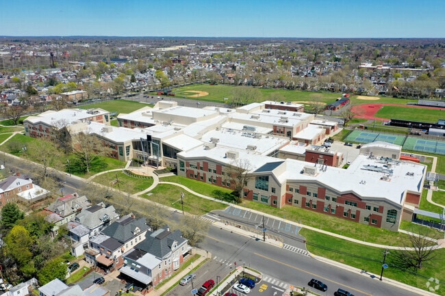 Aerial view of Trenton Central High School in Trenton, New Jersey.