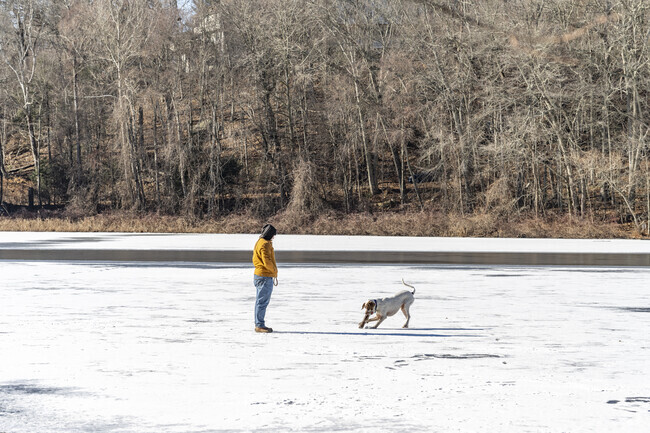 Lake Mohegan is just as active with residents in the winter as it is in the summer months.