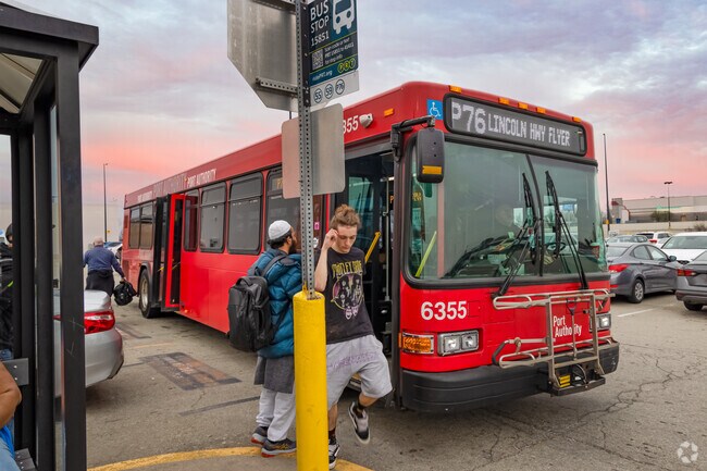 PRT bus stops are all through the North Versailles community.