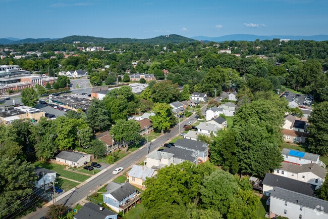 The Rose Hill neighborhood sits in the rolling hills of Charlottesville, VA.
