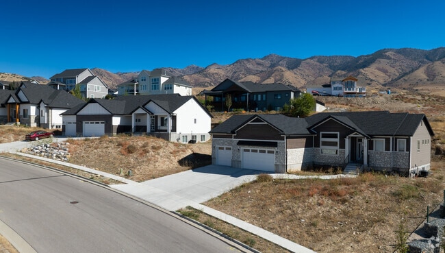 Modern homes line the valley and canyon of Hyde Park.