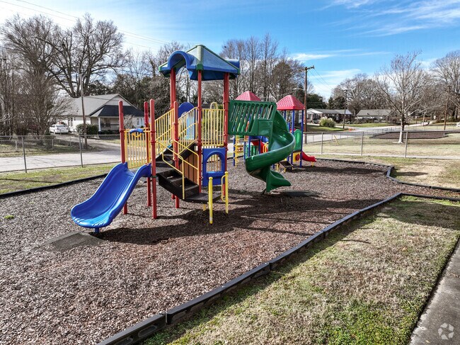 Kids at Jackson Park Elementary School enjoy this playground.