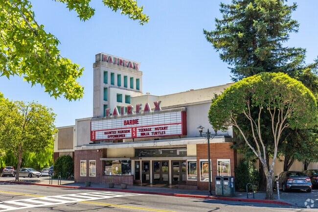 Downtown Fairfax boasts a popular old theater building.