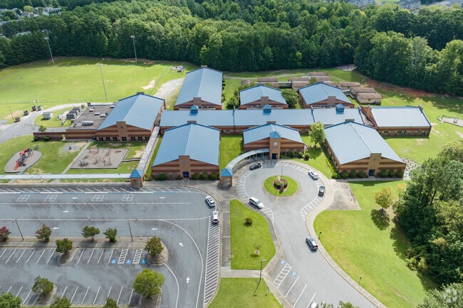 Portable classrooms at Pilot Elementary School accommodate a growing student population.