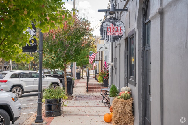 Enjoy a fall walk down main street in Social Circle.