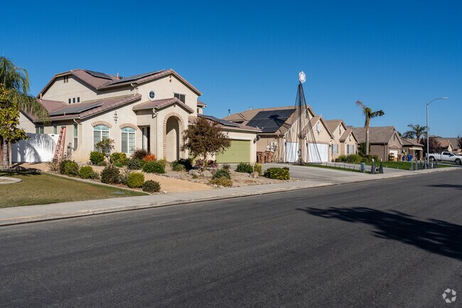 This street in Old River is lined with decorative Spanish-style homes.