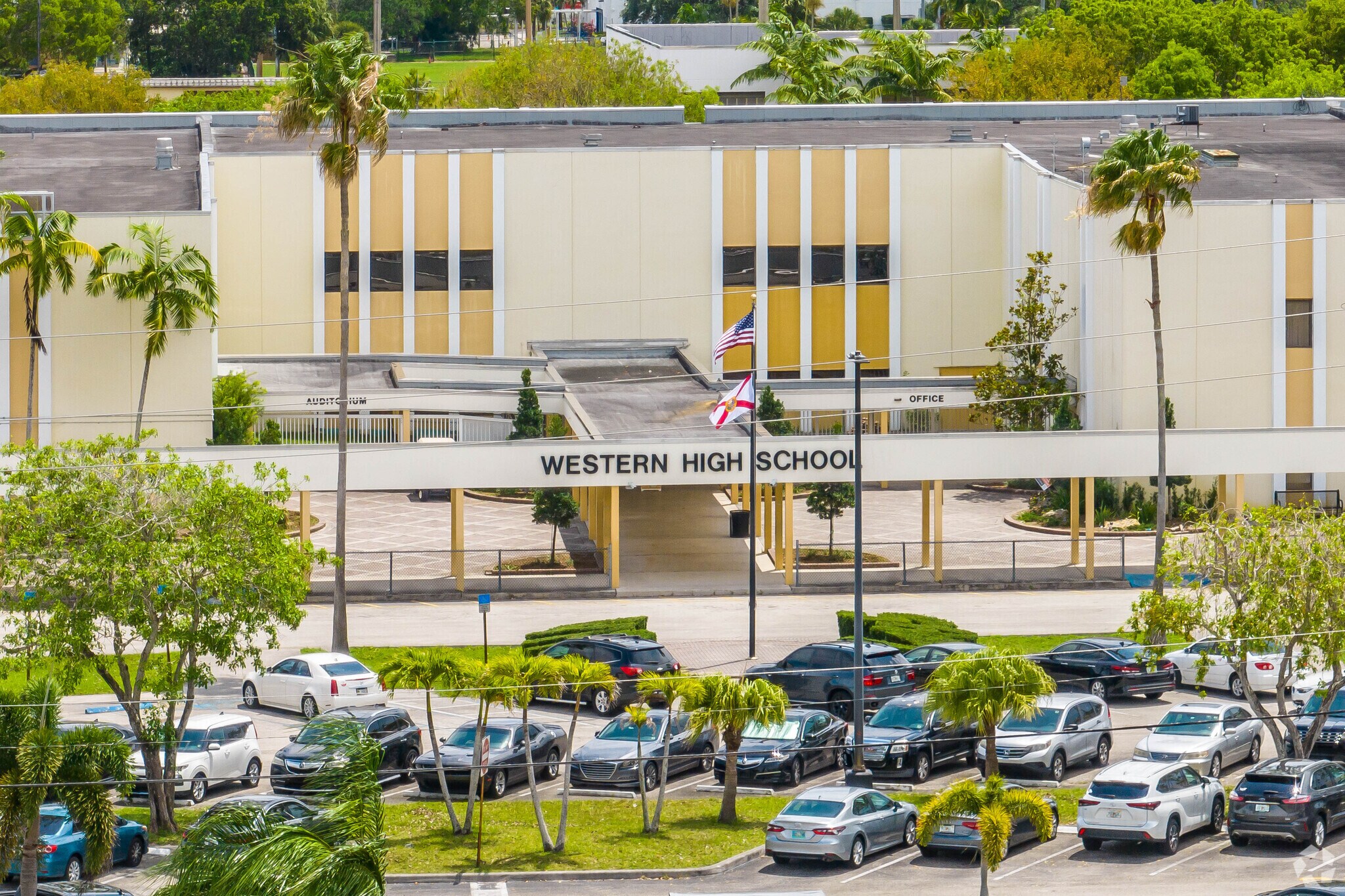 Western High School serves students in the SUnshine Village neighborhood of Davie.