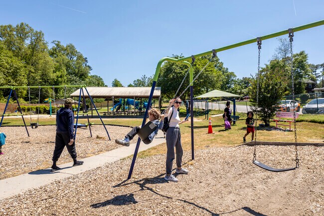 Felton C. Benton Park has restrooms, a picnic area, and a splash pad during summer months.