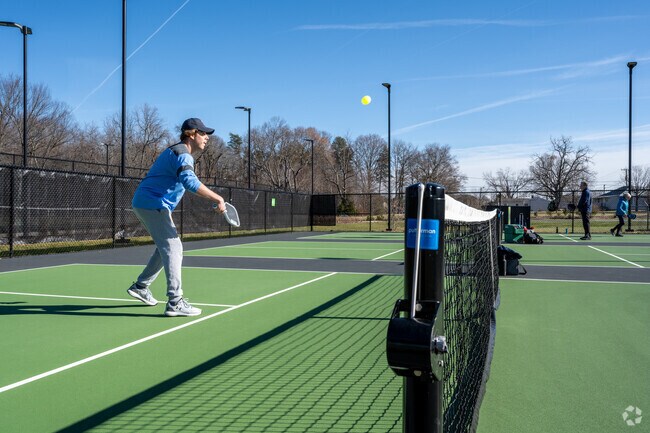 Be sure to stay out of the way of volley shots when you play Pickleball at Civitan Park.