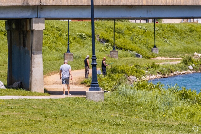 Fishing, walking, running and cycling are popular activities around Lake Harrison.