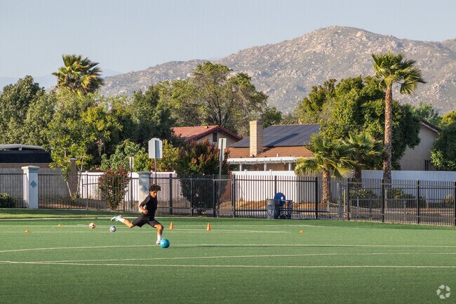 Soccer teams enjoy the multiple fields at Moreno Valley Community Park near Creekside.