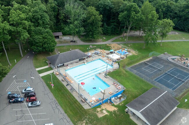 Residents of Newcomerstown, Ohio, enjoy the pool at Cy Young Memorial Park.