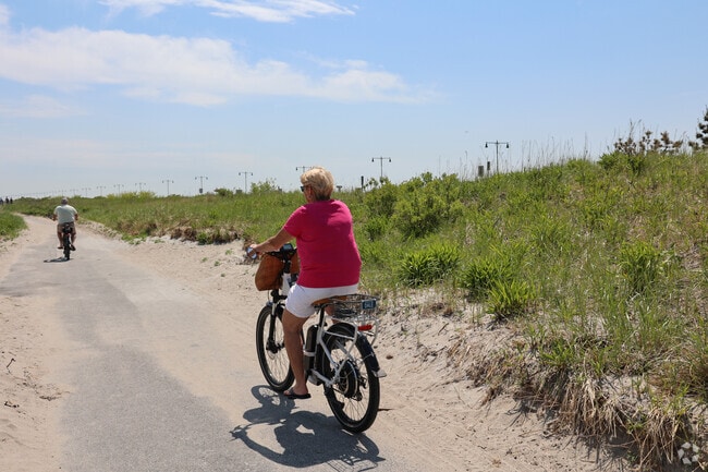Residents in Faye’s Estate, Nahant, often bike to nearby beaches in Lynn.