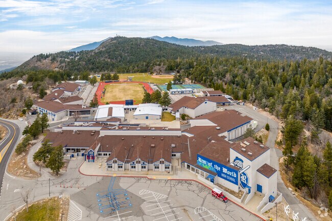 Rim of the World High, Lake Arrowhead offers a sprawling campus when viewed from above.