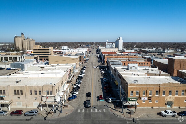 Quaint residential neighborhoods border Main Street shopping in McPherson.
