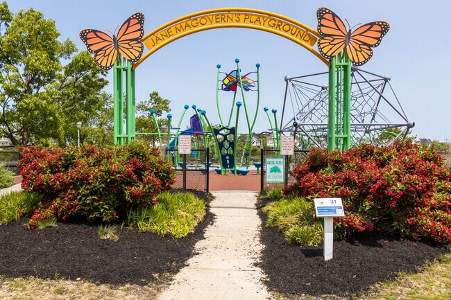 Belmar's modern Jane Magovern's Playground in Silver Lake is a few minutes from the beach.