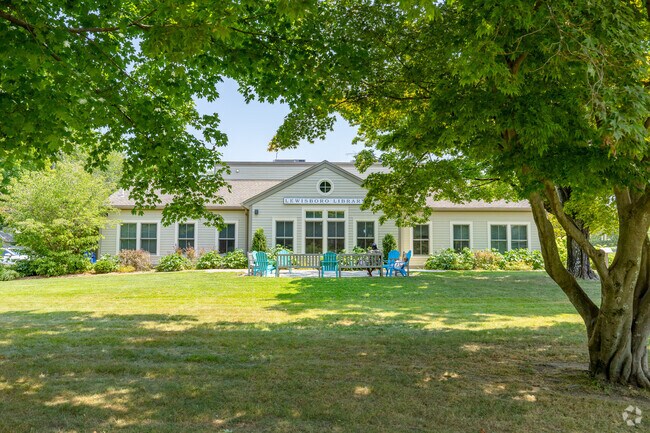Lewisboro Library is a popular spot for local bookworms and has a back patio.