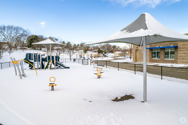 West Bay Elementary School has a large outdoor play area.