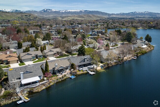 The homes at Lake Harbor in Veterans Park offer lake front views and swimming docks.