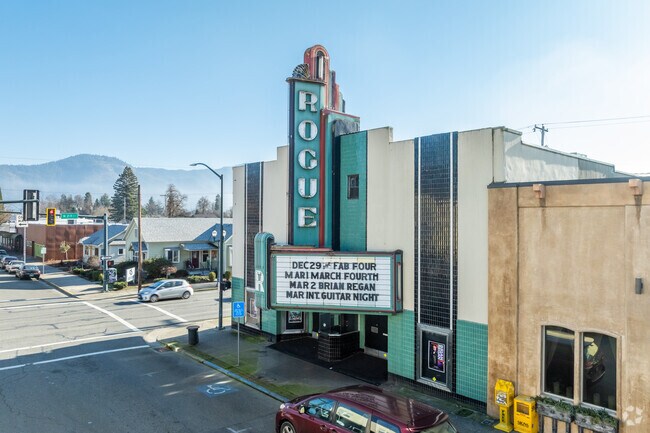 The Historic Rogue Theater was built in downtown Grants Pass during the Great Depression.