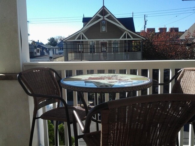 View of lake and ocean from bistro table