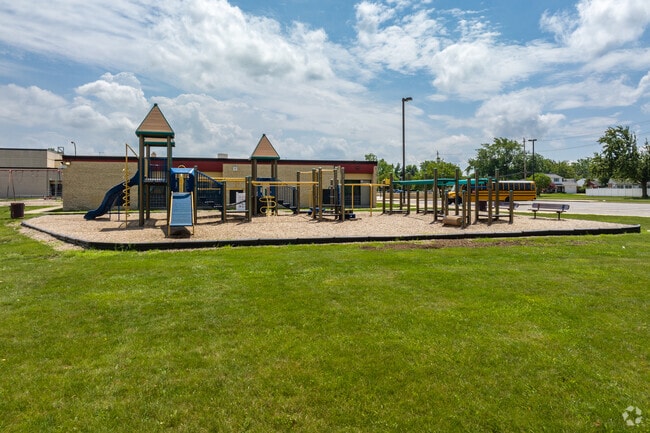 Bates Elementary School playground in the city of Trenton.