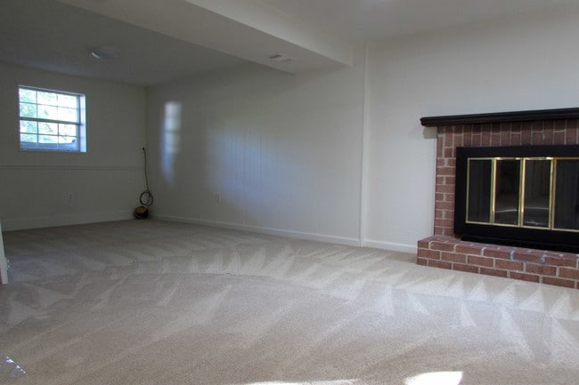 Large living/dining/fireplace