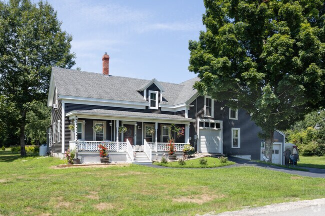 This farmhouse-style home is typical in Parsonsfield.