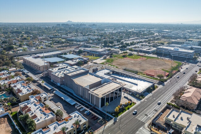 A bird's eye view of Madison No. 1 Middle School in Phoenix.
