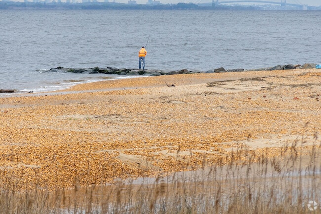 Fishermen can be seen from the Sea Walk in Cliffwood.