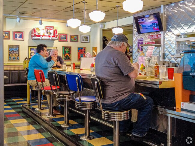 The Red Apple Diner is a 50's inspired restaurant in the Kitsap Lake neighborhood.