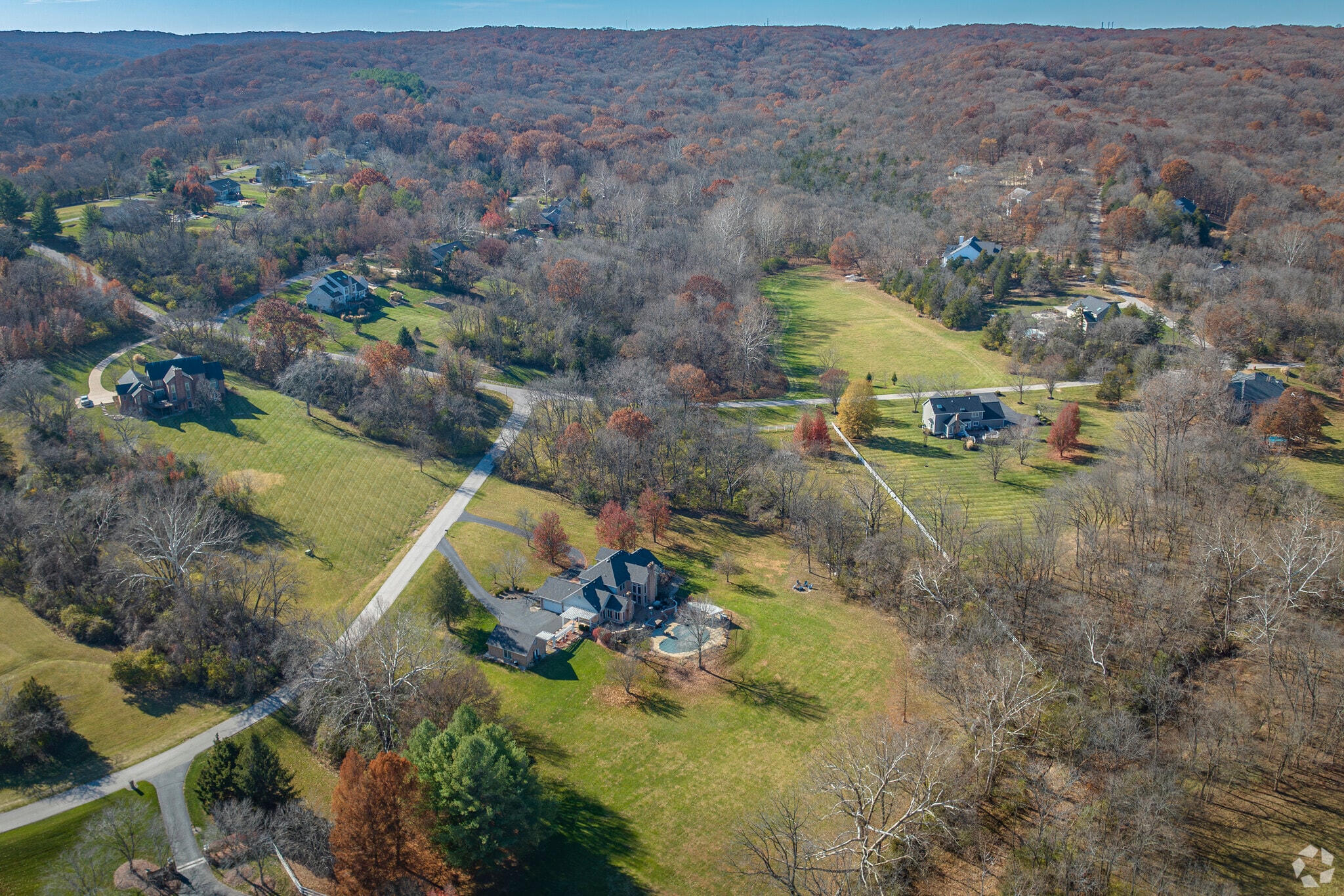 The idyllic Glencoe, located in the suburb of Wildwood, St. Louis.